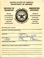 Immunization Record